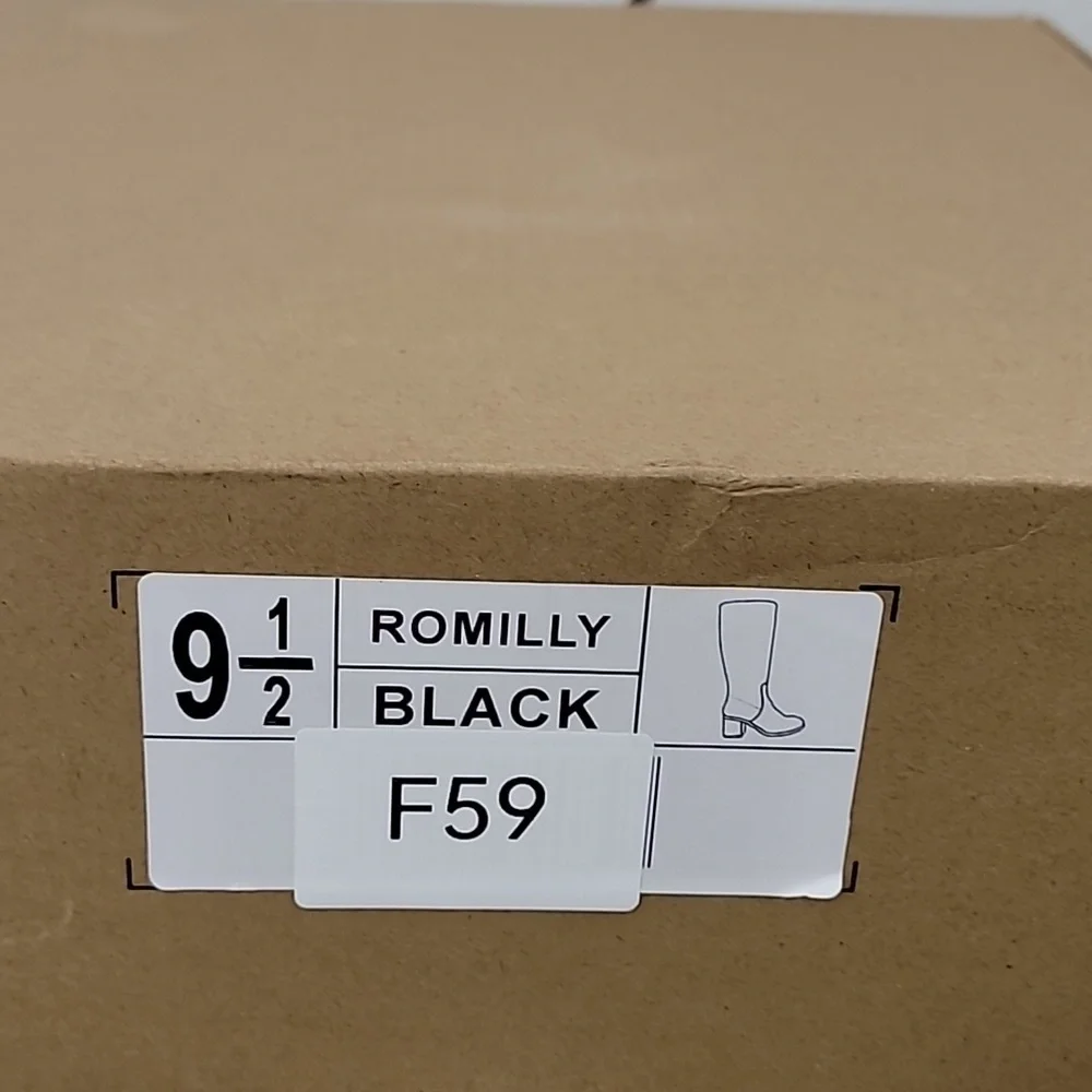 NEW Journee Collection Womens Romilly  Black 9.5M High Knee Boots